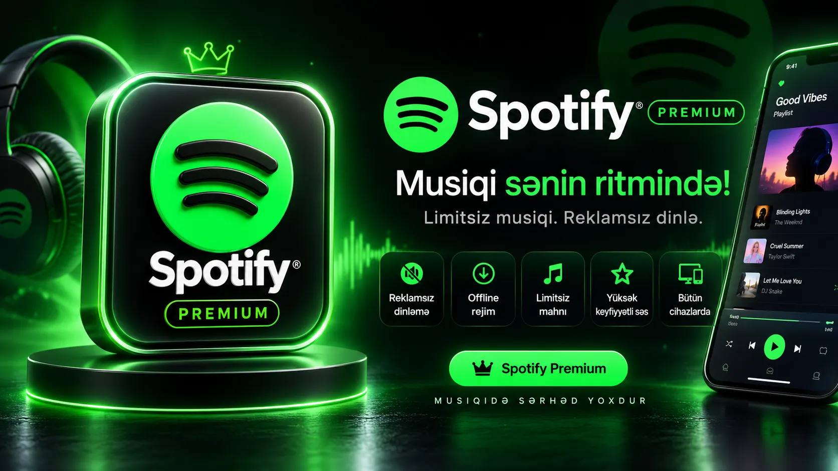 Spotify Premium: üstünlüklər və sifariş qaydası